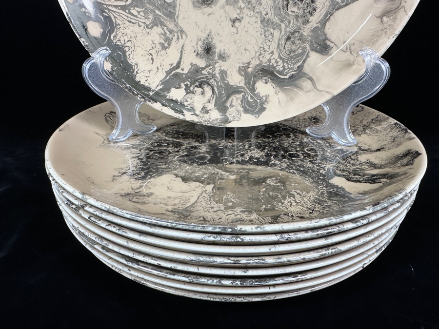 (9) Vintage Mid-Century Sascha Brastoff California Pottery 10.5' Dinner Plates  [Photo 4]