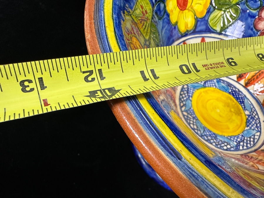 Signed Pottery Pedestal Bowl 12'W X 6.75'H [Photo 10]