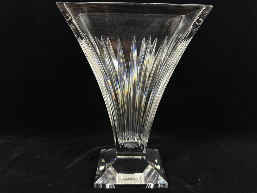 Stunning Waterford Crystal Clarion Flower Vase 10'H [Photo 4]