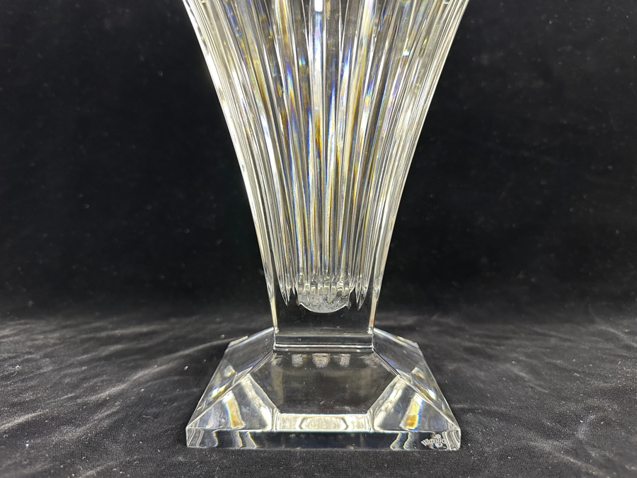 Stunning Waterford Crystal Clarion Flower Vase 10'H [Photo 8]