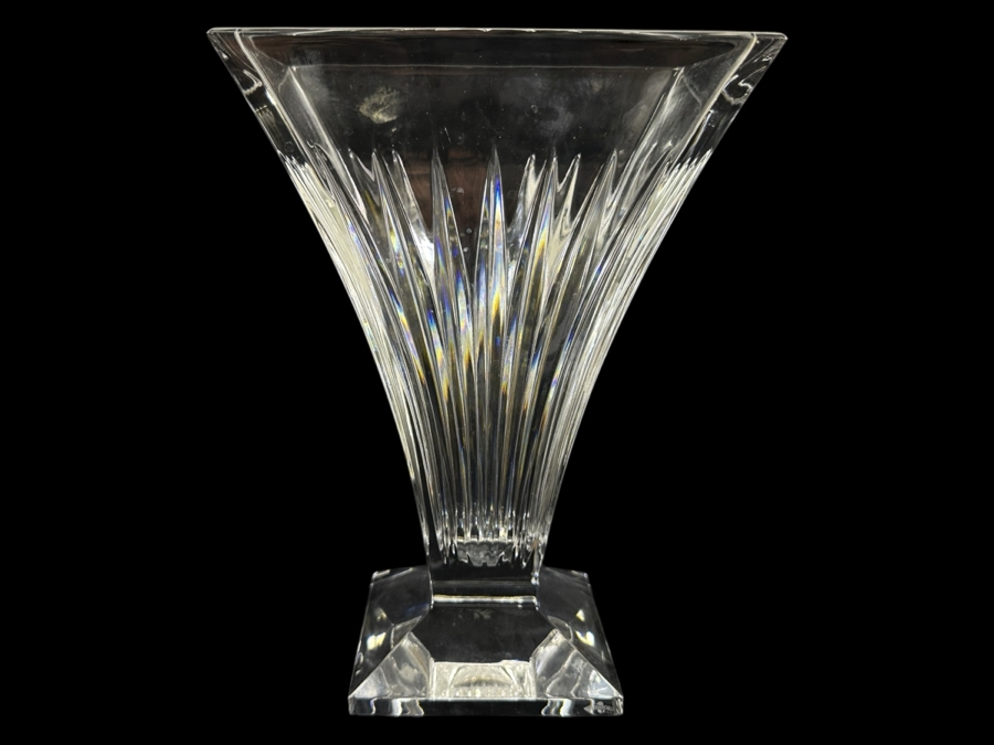 Stunning Waterford Crystal Clarion Flower Vase 10'H