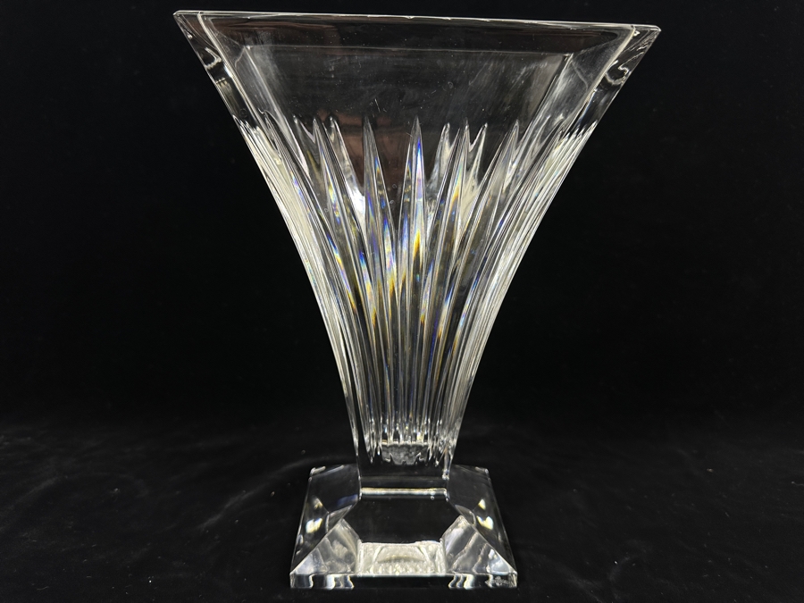 Stunning Waterford Crystal Clarion Flower Vase 10'H [Photo 3]