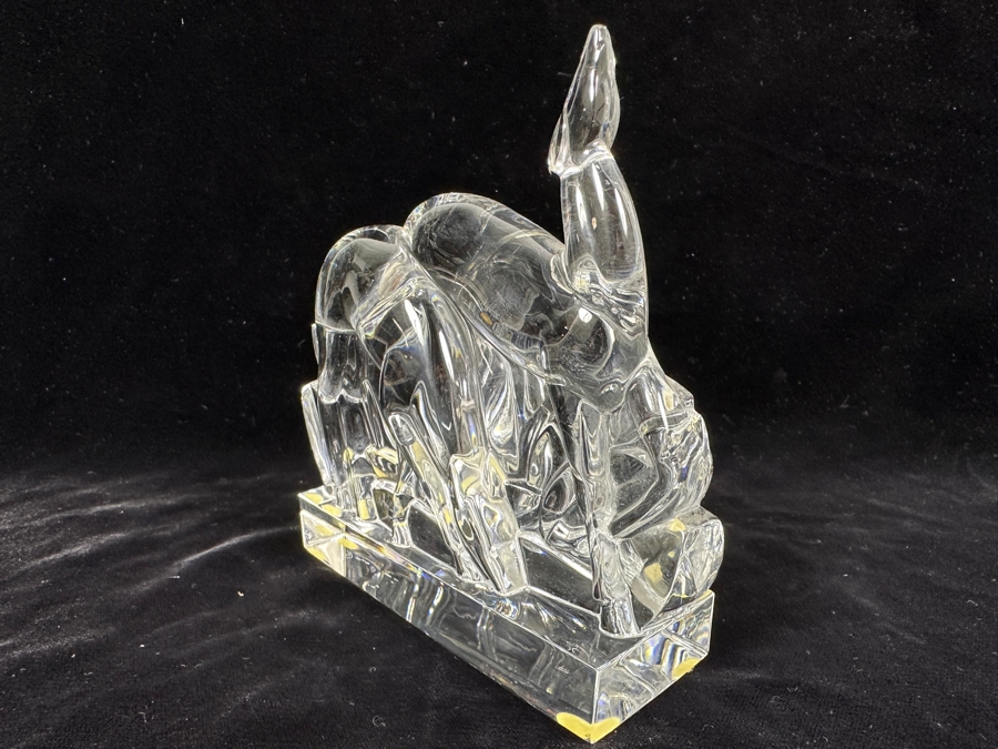 Baccarat France Crystal Gazelles Figurine 5.5W X 5.75H Estimate $260 [Photo 5]