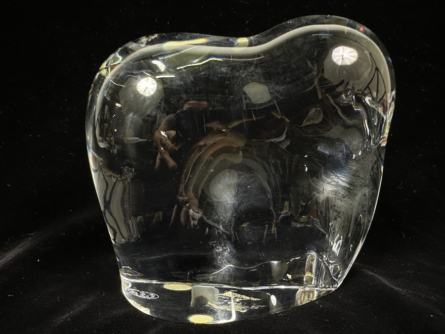 Baccarat France Crystal Large Elephant Figurine 5W X 5H (Has Slight Knick In Back - See Photos) [Photo 6]