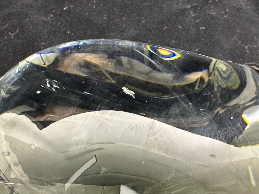 Baccarat France Crystal Large Elephant Figurine 5W X 5H (Has Slight Knick In Back - See Photos) [Photo 12]