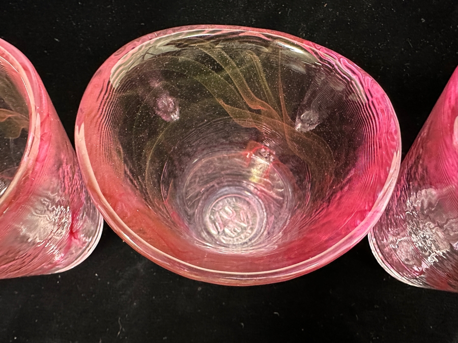 (4) Kosta Boda Mine Tumbler Swirl Glasses 4.5'H [Photo 4]