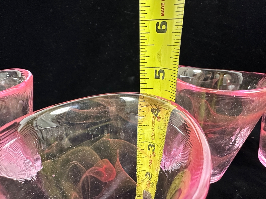 (4) Kosta Boda Mine Tumbler Swirl Glasses 4.5'H [Photo 7]