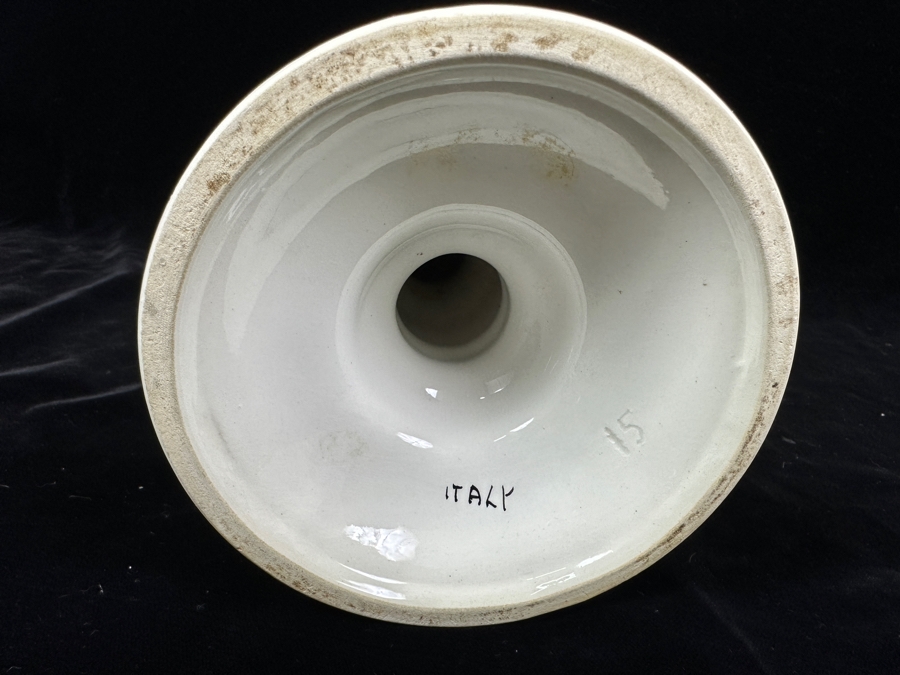 Vintage Italian Hand Painted Porcelain Hat Wig Stand 11'H [Photo 6]