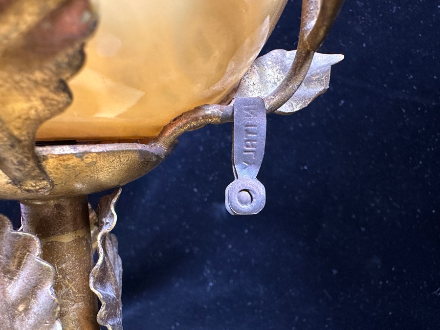 Alabaster Egg-Shaped Container With Ormolu Mounts (Bottom Half Of Egg Near Rim Has Been Repaired - See Photos) 11.5'H [Photo 5]