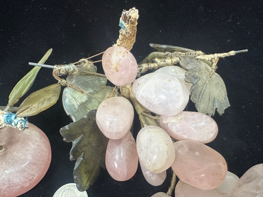 Rose Quartz & Jade Apple And Grapes Fruit Decor [Photo 6]
