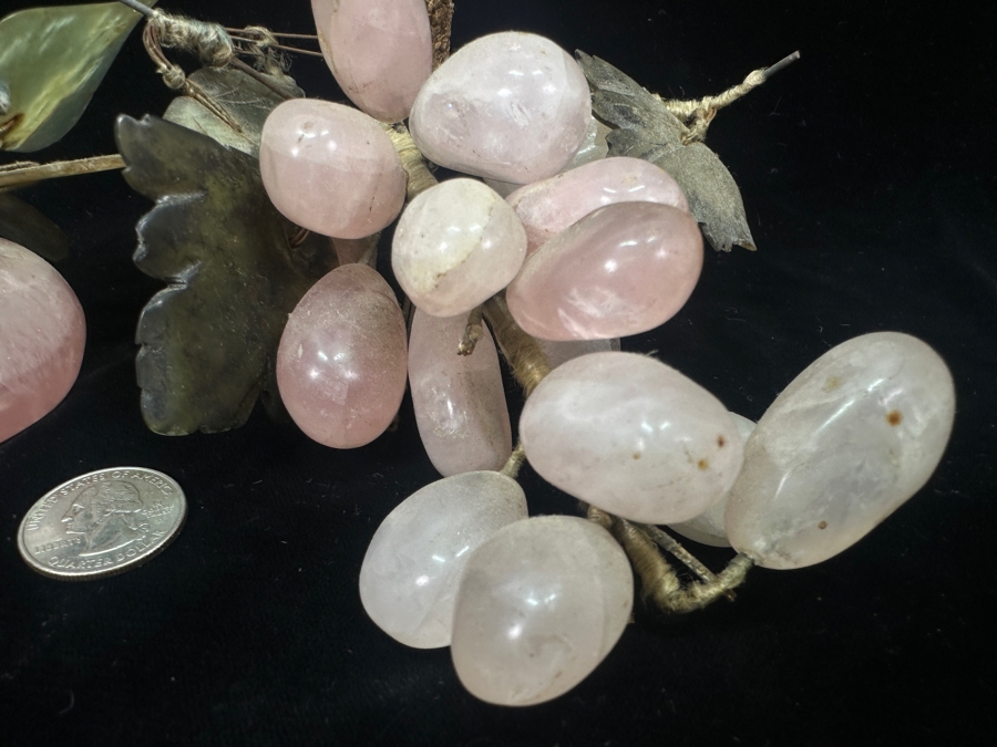 Rose Quartz & Jade Apple And Grapes Fruit Decor [Photo 5]
