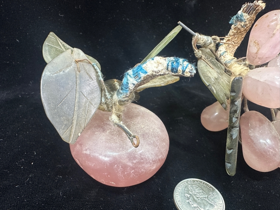 Rose Quartz & Jade Apple And Grapes Fruit Decor [Photo 7]