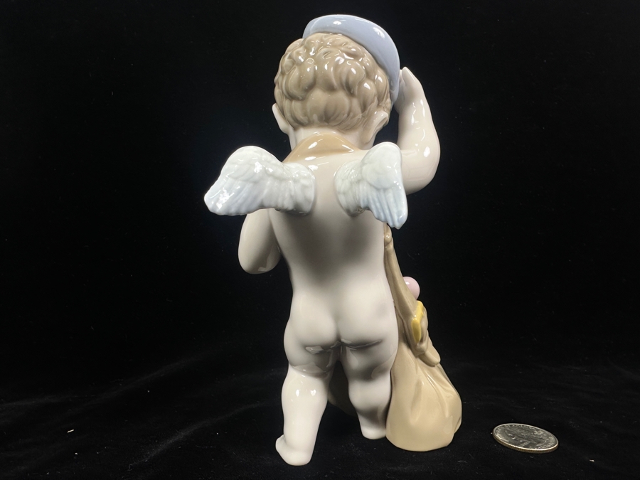 Vintage Lladro 'Love Letters' Porcelain Cupid Figurine #6830 6'H 2001 [Photo 4]