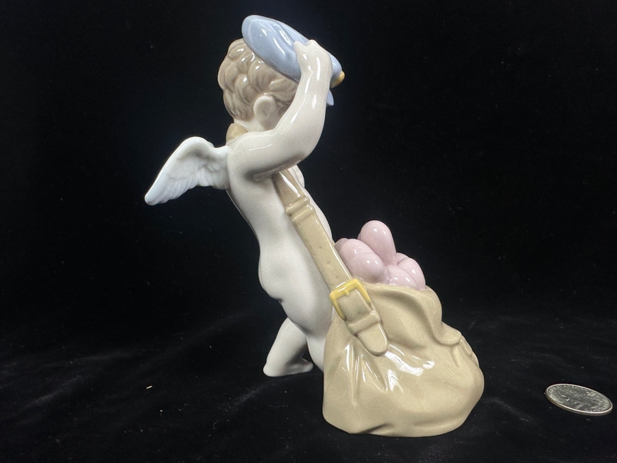 Vintage Lladro 'Love Letters' Porcelain Cupid Figurine #6830 6'H 2001 [Photo 5]