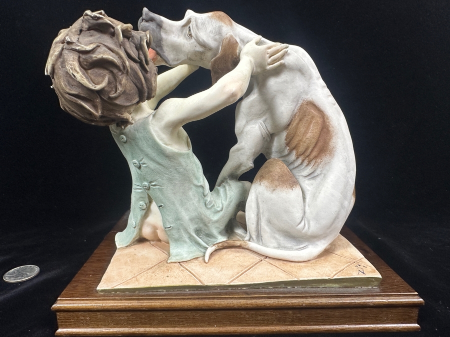 Vintage Giuseppe Armani Capodimonte Italy Resin Figurine 8W X 7H [Photo 7]