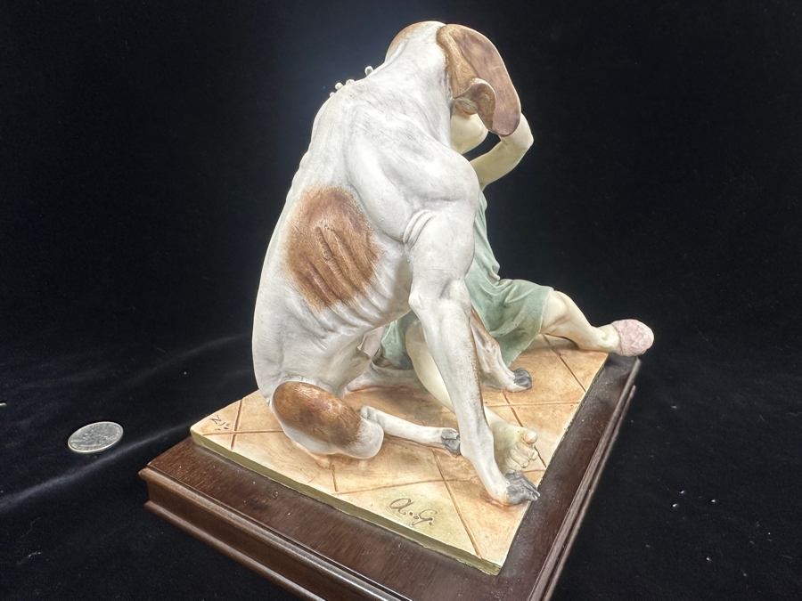 Vintage Giuseppe Armani Capodimonte Italy Resin Figurine 8W X 7H [Photo 4]