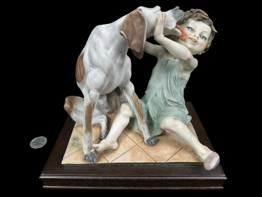 Vintage Giuseppe Armani Capodimonte Italy Resin Figurine 8W X 7H [Photo 1]