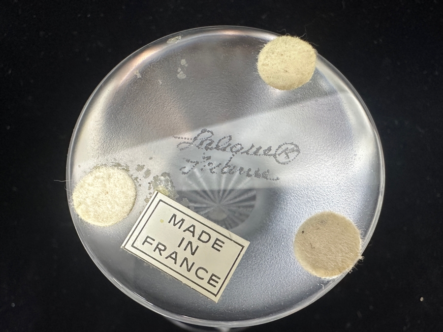 Lalique France Crystal Campanule Frosted Fern Pattern Footed Vase 6 1/8'H [Photo 7]