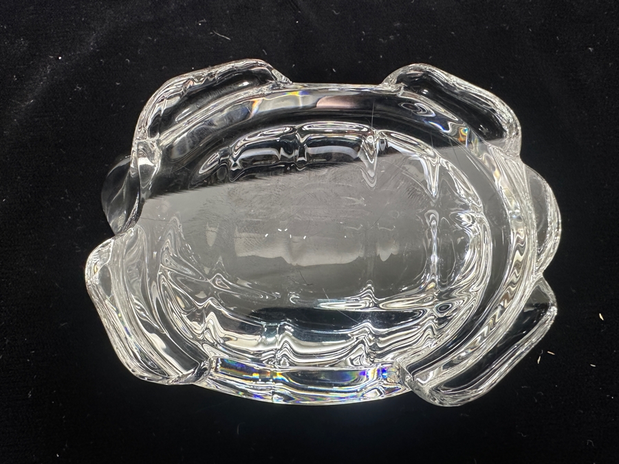 Baccarat France Crystal Turtle Figurine 4W X 1.5H [Photo 11]