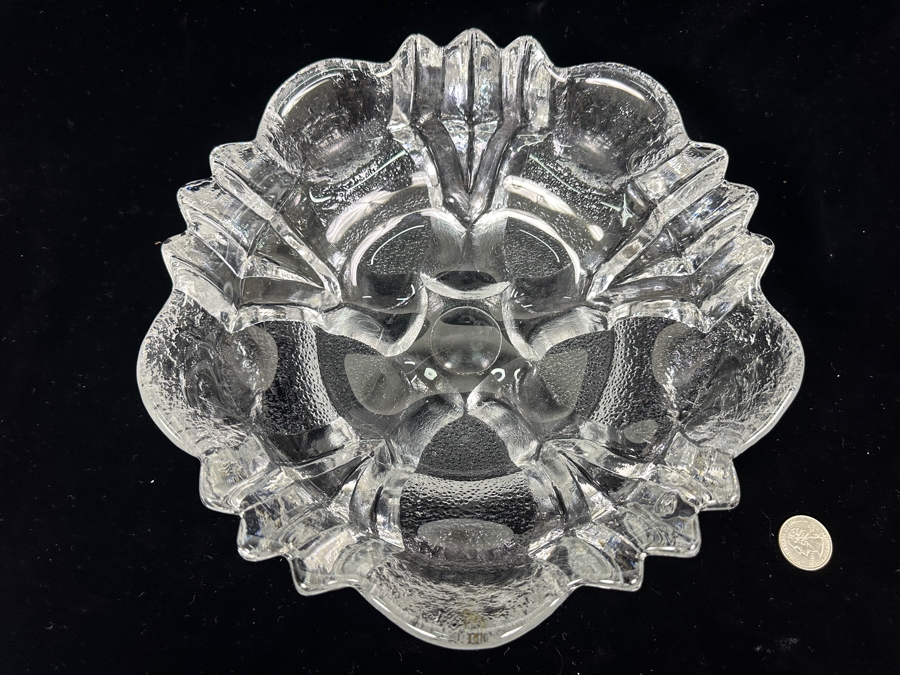 Skruf Sweden Crystal Bowl 10'W X 3.25'H [Photo 7]