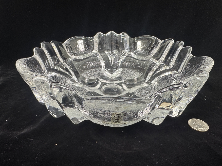 Skruf Sweden Crystal Bowl 10'W X 3.25'H [Photo 2]