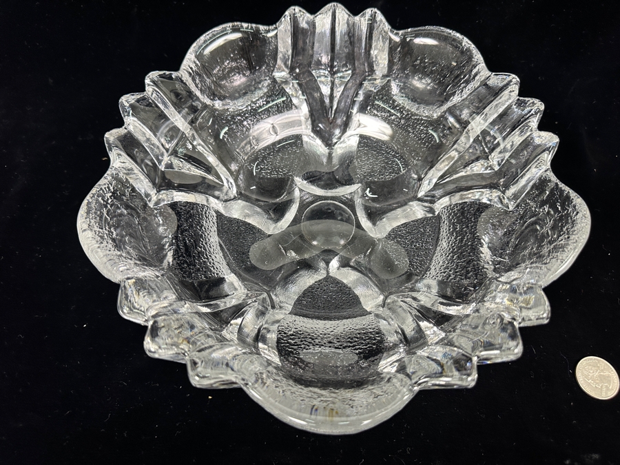 Skruf Sweden Crystal Bowl 10'W X 3.25'H [Photo 8]