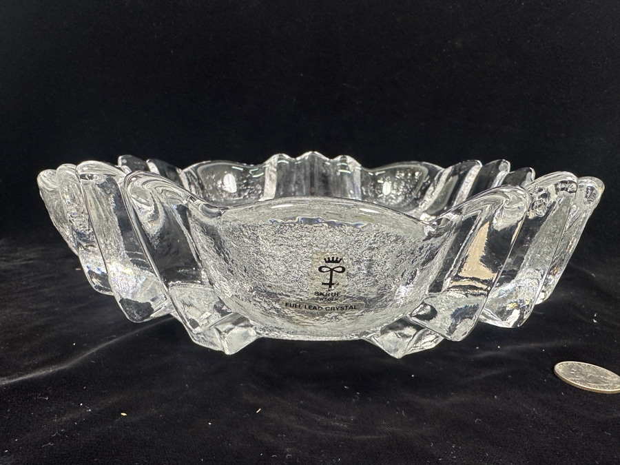 Skruf Sweden Crystal Bowl 10'W X 3.25'H [Photo 4]