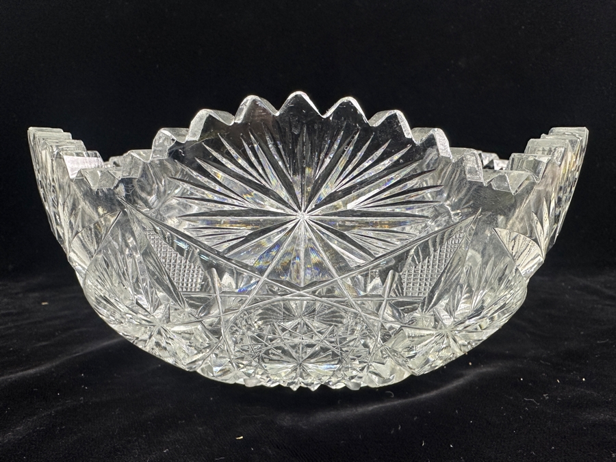 Vintage Cut Crystal Bowl 8W X 3.5H [Photo 5]