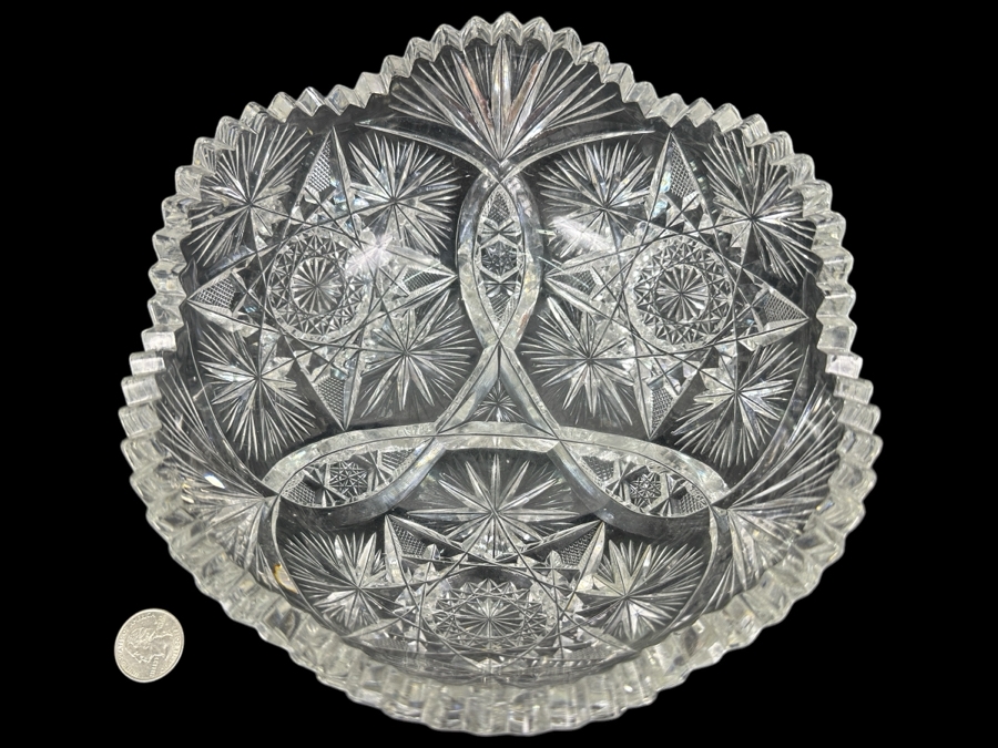 Vintage Cut Crystal Bowl 8W X 3.5H [Photo 2]