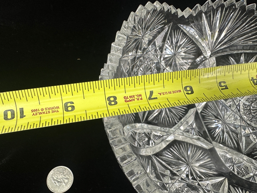 Vintage Cut Crystal Bowl 8W X 3.5H [Photo 8]
