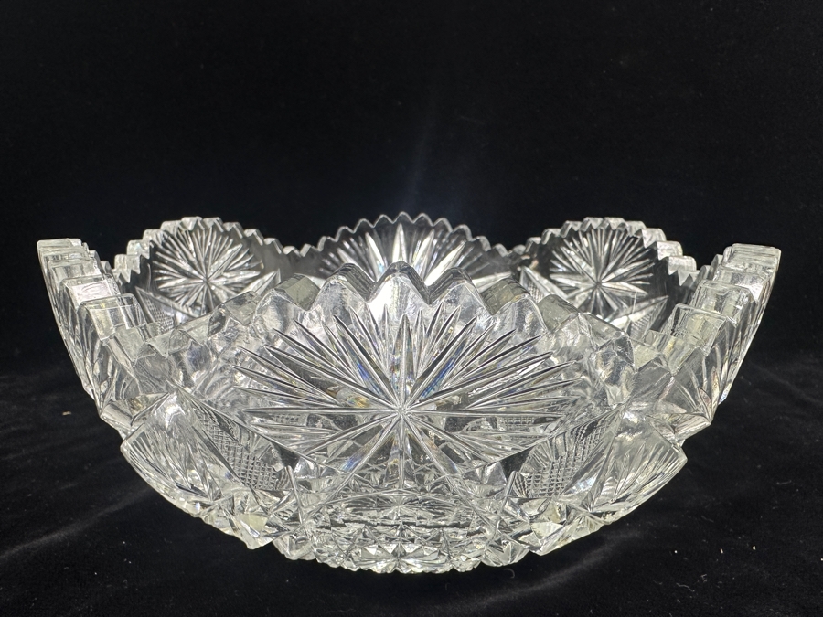 Vintage Cut Crystal Bowl 8W X 3.5H [Photo 4]