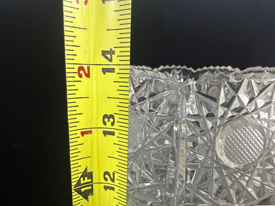 Stunning Vintage Cut Crystal Vase 14'H [Photo 11]