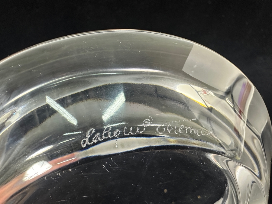 Vintage Lalique France 'Tete De Lion' Ashtray Featuring A Raised Lion's Head Design 6'W [Photo 8]