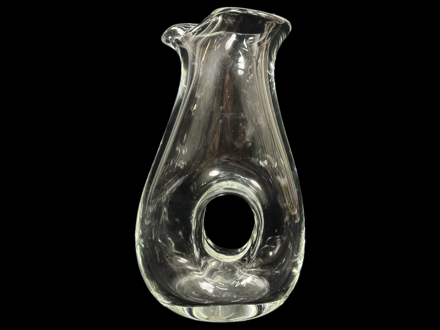 Tarnow Of Poland Modernist Art Glass Wine Decanter Carafe 10.25'H