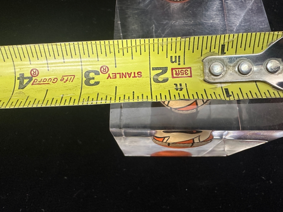 Vintage Native American Pottery Yepa Jemez Encased In A Lucite 2.5' Cube [Photo 6]