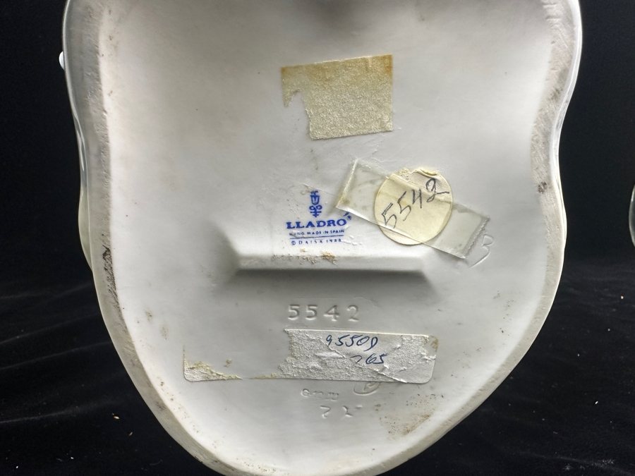 Vintage Lladro 'Melancholy Clown' Porcelain Bust #5542 11.5'H 1989-2000 [Photo 9]