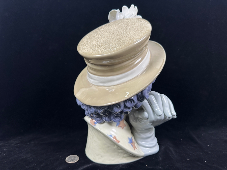 Vintage Lladro 'Melancholy Clown' Porcelain Bust #5542 11.5'H 1989-2000 [Photo 8]