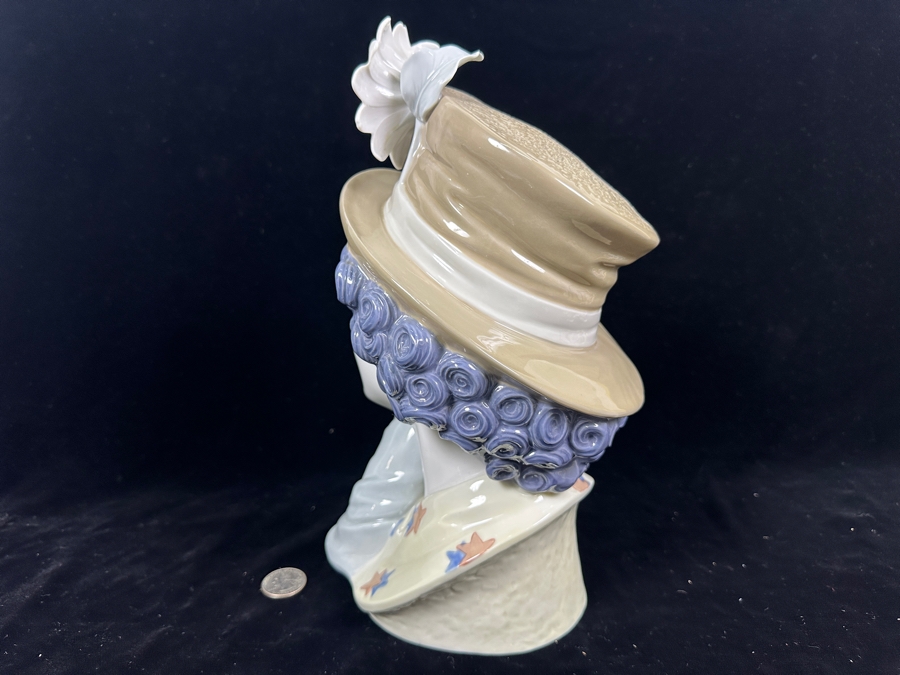 Vintage Lladro 'Melancholy Clown' Porcelain Bust #5542 11.5'H 1989-2000 [Photo 7]