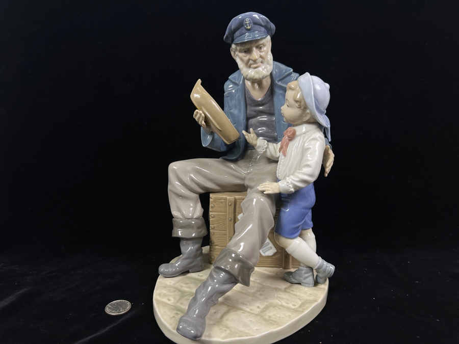 Vintage Lladro 'A Tall Yarn' Porcelain Figurine #5207 11.5'H 1984-2003 [Photo 4]