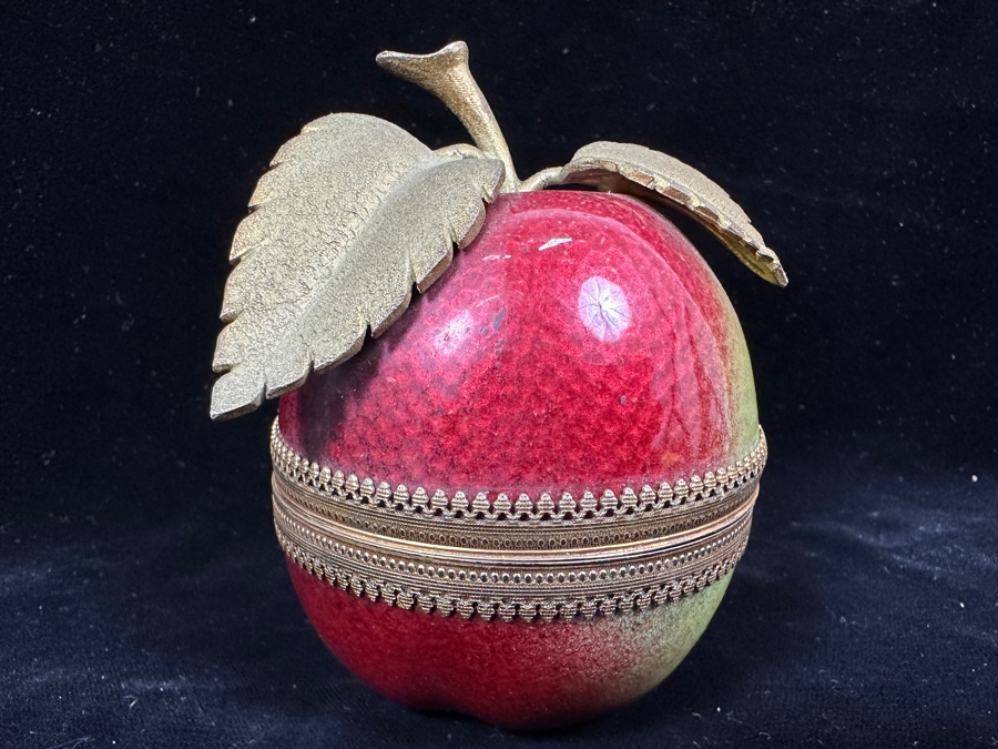 Evans Red Enamel Apple Table Lighter 4'H [Photo 3]