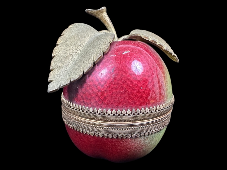 Evans Red Enamel Apple Table Lighter 4'H [Photo 1]