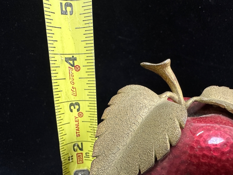 Evans Red Enamel Apple Table Lighter 4'H [Photo 8]