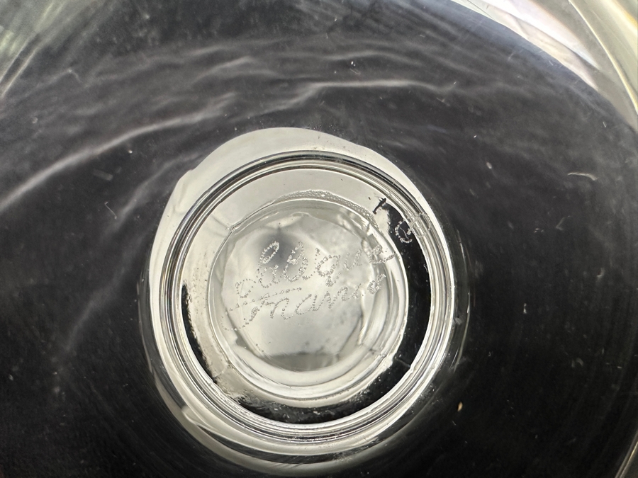 Lalique France Crystal Pinson Finch Bird On A Circular Trinket Ring Dish 3.75'W [Photo 7]