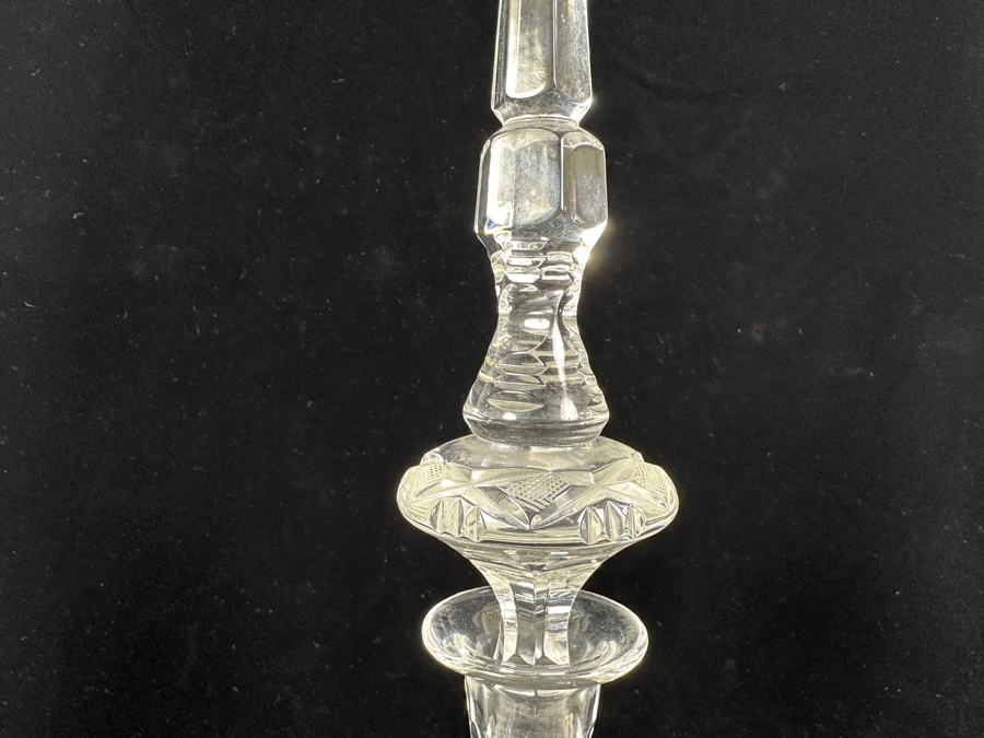 Monumental Cut Glass Liquor Decanter With Stopper 25'H [Photo 4]