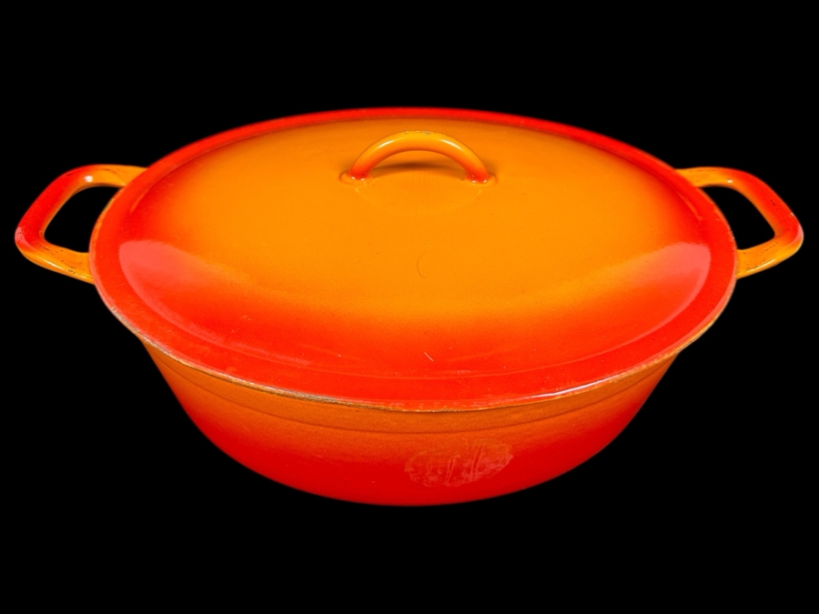 Descoware Belgium Cast Iron Oval Enamel Roaster 14.25'W [Photo 1]