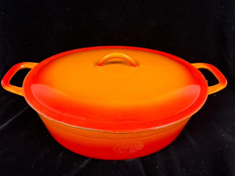 Descoware Belgium Cast Iron Oval Enamel Roaster 14.25'W [Photo 3]