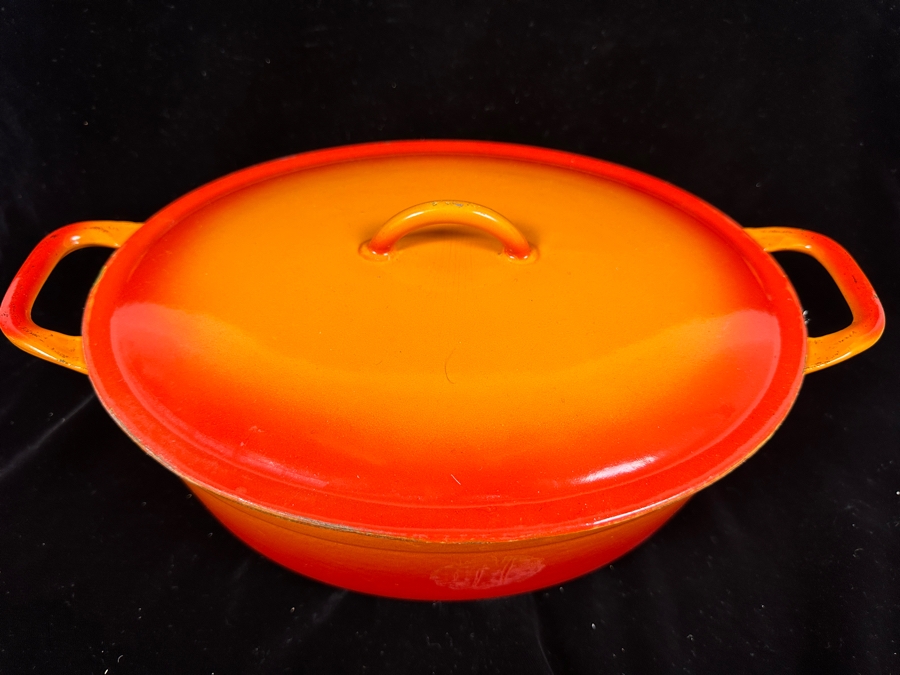 Descoware Belgium Cast Iron Oval Enamel Roaster 14.25'W [Photo 2]