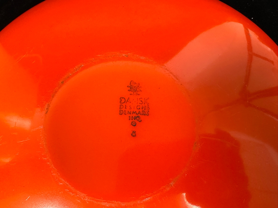 Pair Of Dansk Designs Denmark Kobenstyle Enameled Steel Pots Designed By Jens Quistgaard - Yellow Pot Is 11.5W X 7.75H / Red Pot Is 13.5W [Photo 6]