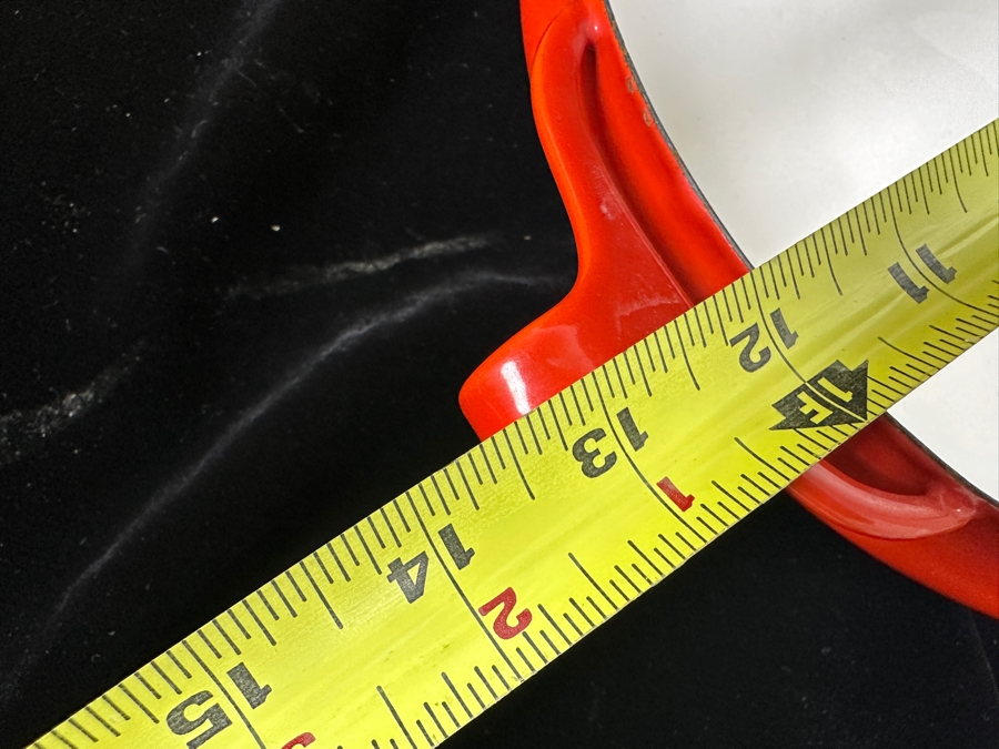 Pair Of Dansk Designs Denmark Kobenstyle Enameled Steel Pots Designed By Jens Quistgaard - Yellow Pot Is 11.5W X 7.75H / Red Pot Is 13.5W [Photo 13]