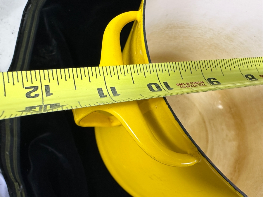 Pair Of Dansk Designs Denmark Kobenstyle Enameled Steel Pots Designed By Jens Quistgaard - Yellow Pot Is 11.5W X 7.75H / Red Pot Is 13.5W [Photo 12]